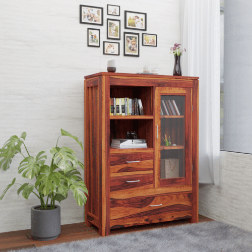 book cabinet with glass doors