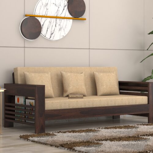 3 seater wooden sofa