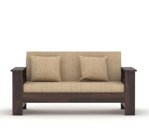 Workix Solid Wood 2 Seater Wooden Sofa Set For Living Room | Furniture - Image 3