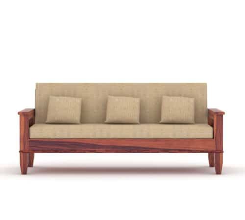 Deska 3 Seater Wooden Sofa - Image 3