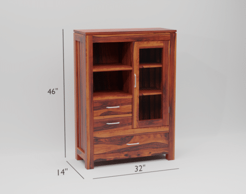 Orbita Book Cabinet with Glass Doors - Image 4