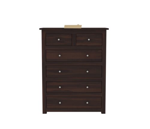 Deskona 6-Drawer Wooden Chest Of Drawers - Image 6