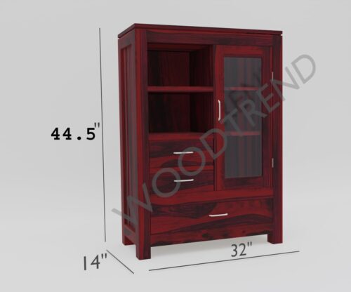 Taskuna Bookshelf Cabinet with Glass Door For Office & Study | Furniture - Image 3