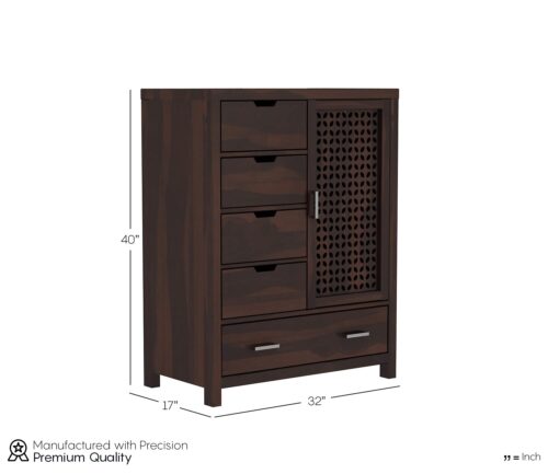 Flexica 5-Drawer Wooden Chest Of Drawers - Image 5