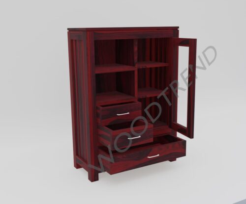 Taskuna Bookshelf Cabinet with Glass Door For Office & Study | Furniture - Image 5
