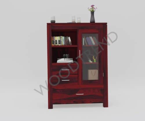 Taskuna Bookshelf Cabinet with Glass Door For Office & Study | Furniture - Image 4