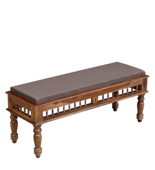 Deskino Solid Wooden Sheesham Wooden Sitting Bench - Image 3