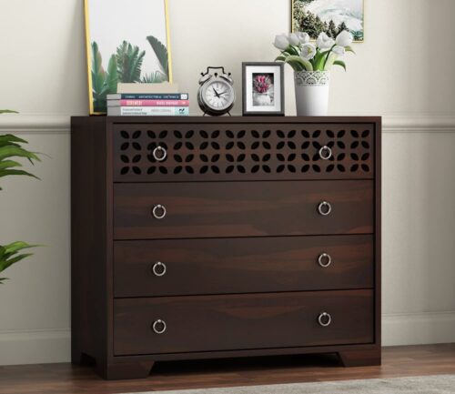 4-Drawer Wooden Chest Of Drawers