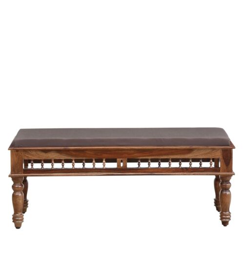 Deskino Solid Wooden Sheesham Wooden Sitting Bench - Image 4