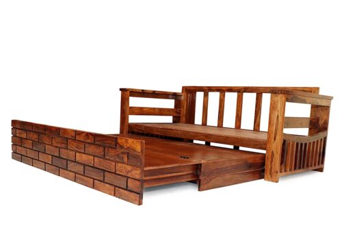 Workia 3 Seater Sofa Cums Bed for Bedroom & Living Room - Image 6