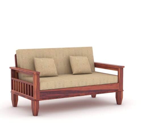 Ergola Solid Wood 2 Seater Wooden Sofa Set For Living Room | Furniture - Image 6