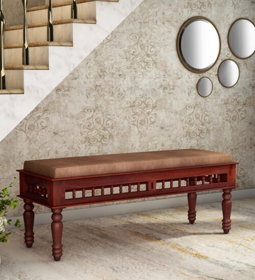modern wooden bench