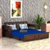 Furnix Solid Sheesham Wood 3 Seater Sofa Cum Bed