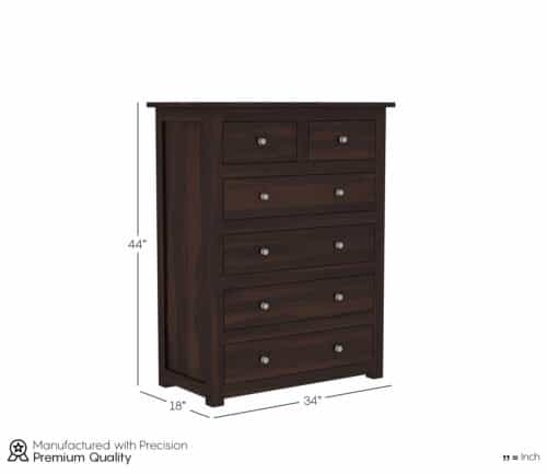 Deskona 6-Drawer Wooden Chest Of Drawers - Image 4