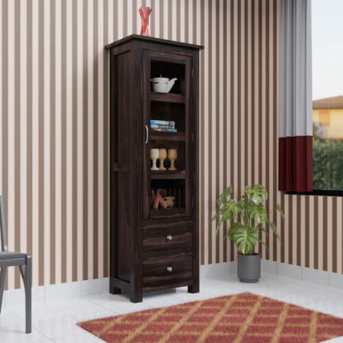 book cabinet with glass doors